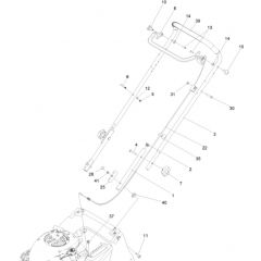 Hayter Harrier 41 Push B&S - 374A (406000000 - 406999999) - Handlebar - Controls