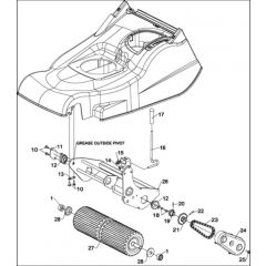 Hayter Harrier 48 Pro - 496H (496H314000001 - 496H314999999) - Rear Roller Frame
