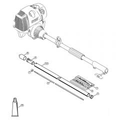 Genuine Stihl HL-KM 0 / A - Drive tube assembly