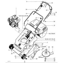 Hayter Hobby AD - 239 (239-001001 - 239-003700) - Mainframe Assembly - Hobby Autodrive01