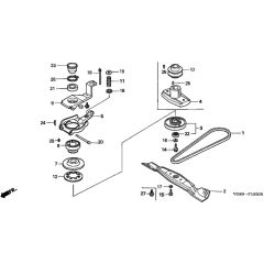Honda HRB425C1 - QDEE - MZCF 8000001-8499999 Blade Diagram
