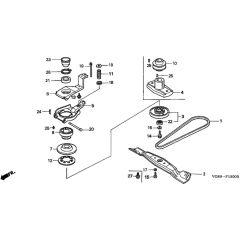 Honda HRB425C1 - SDE - MZCF 8000001-8499999 Blade Diagram