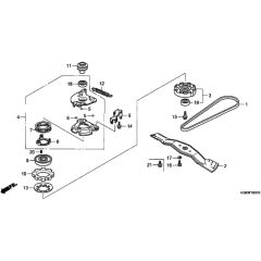 Honda HRB425C1 - SXE - MZCF 8000001-8499999 Blade Diagram
