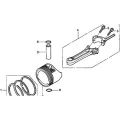 Honda HRB475C - SDEE - MZCE 8000001-8999999 Piston/Connecting Rod Diagram