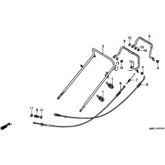 Honda HRB475K1 - PDE - MZAZ 8100001-8199999 Handle Pipe Diagram