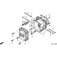 Honda HRB475K2 - QME - MZAZ 8200001-8299999 Cylinder Head Diagram