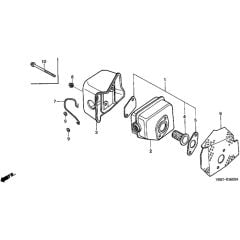 Honda HRB475K2 - QME - MZAZ 8200001-8299999 Muffler Diagram