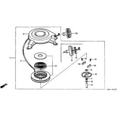 Honda HRB475K2 - QME - MZAZ 8200001-8299999 Recoil Starter Diagram