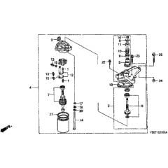Honda HRB475K2 - QME - MZAZ 8200001-8299999 Starter Motor Diagram