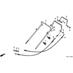 Honda HRB475K2 - SDE - MZAZ 8200001-8299999 Handle Pipe Diagram