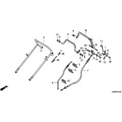 Honda HRB476C1 - QXE - MZCD 8100001-8123431 Handle Pipe Diagram