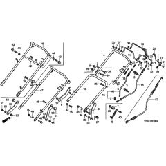 Honda HRD536 - HME - MZBL 8000001-8099999 Handle Pipe Diagram