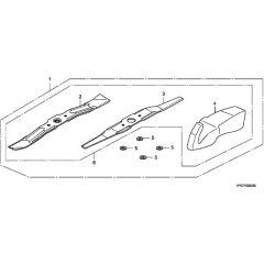 Honda HRD536K4 - HXEH - MZBL 8300001- Mulching Kit Diagram