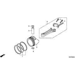 Honda HRG415C2 (IZY) - SDEE - MABF 1100001-1204924 Piston/Connecting Pulley Diagram