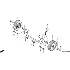 Honda HRG415C3 (IZY) - SDEE - MABF 1400001- Rear Wheel - Push (PDEE only) Diagram
