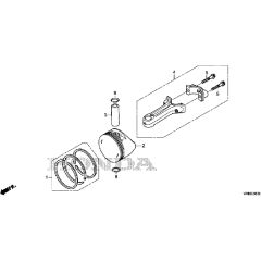 Honda HRN536C1 - VKEA - Piston, Connecting Rod Diagram