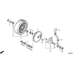 Honda HRS536C5 - VKEH -  Rear Wheels Diagram