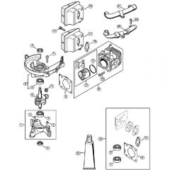 Genuine Stihl HS87 R / A - Crankcase, Cylinder