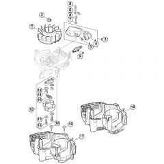 Genuine Stihl HS87 R / B - Ignition System, Clutch