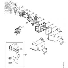 Genuine Stihl HS87 R / D - Spacer Flange, Air Filter