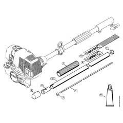 Genuine Stihl HT-KM / A - Drive tube assembly