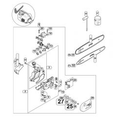 Genuine Stihl HT-KM / C - Gear head 3/8'' 7T