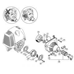 Genuine Stihl HT131 / N - Clutch, Fan housing 5 08 571 577
