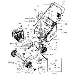 Hayter Hunter 54 XT AD - 336 (336001791 - 336099999) - 4 Stroke Self Propelled Mainframe Assembly