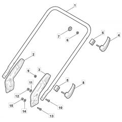 HW460 PD - 2010 - 299486823/MFR - Mountfield Rotary Mower Lower Handle Diagram