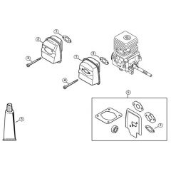 Genuine Stihl KM55 R / G - Muffler