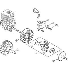 Genuine Stihl KM55 R / H - Ignition system, Clutch