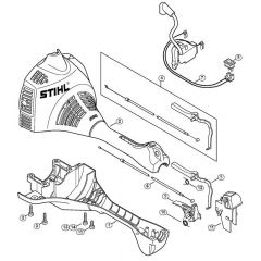 Genuine Stihl KM55 R / L - Engine housing (Loop handle) KM 55 R