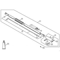 Genuine Stihl KM55 R / Y - Drive tube extension 1 m HT-KM