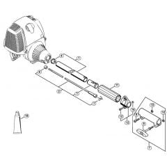 Genuine Stihl KM90 R / M - Drive tube assembly KM 90 R