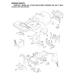 Husqvarna Lth130 - Chassis & Enclosures