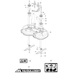 McCulloch M105-85F - 967186801 - 2013-01 - 85cm Cutting Deck (1) Parts Diagram