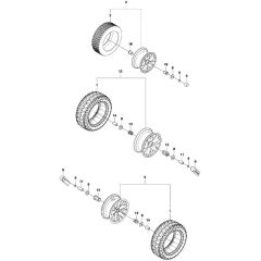 McCulloch M105-85F - 967186801 - 2013-01 - Wheels and Tyres Parts Diagram