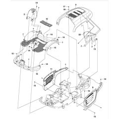McCulloch M105-97F - 966725501 - 2012 - Cover Parts Diagram