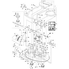 McCulloch M105-97F - 966725501 - 2012 - Mower Deck - Cutting Deck Parts Diagram