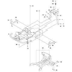 McCulloch M105-97F - 967206801 - 2013-01 - Chassis Rear Parts Diagram