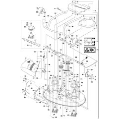McCulloch M105-97F - 967207001 - 2013-01 - 97cm Cutting Deck Parts Diagram