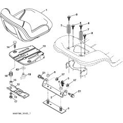McCulloch M11577 - 96041009700 - 2010-03 - Seat Parts Diagram