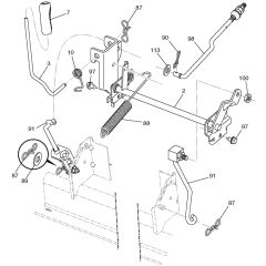 McCulloch M11577 - 96041012100 - 2010-03 - Mower Lift - Deck Lift Parts Diagram
