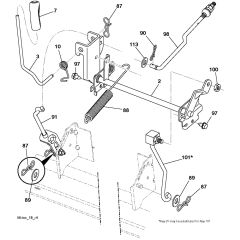 McCulloch M11577 - 96041021400 - 2010-09 - Mower Lift - Deck Lift Parts Diagram