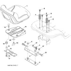 McCulloch M11577 - 96041021401 - 2011-08 - Seat Parts Diagram