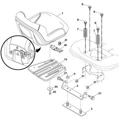 McCulloch M11577HRB - 96041012401 - 2010-03 - Seat Parts Diagram