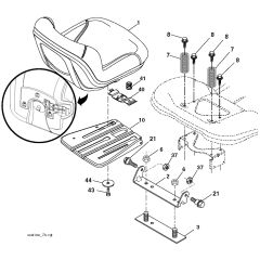 McCulloch M11577HRB - 96051001203 - 2011-08 - Seat Parts Diagram
