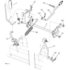 McCulloch M11577RB - 96041009900 - 2010-03 - Mower Lift - Deck Lift Parts Diagram