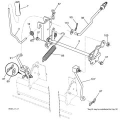 McCulloch M11577RB - 96041012300 - 2010-03 - Mower Lift - Deck Lift Parts Diagram