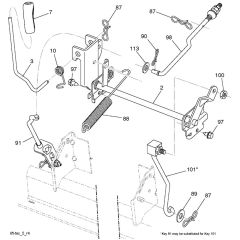 McCulloch M11577RB - 96041012301 - 2010-07 - Mower Lift - Deck Lift Parts Diagram